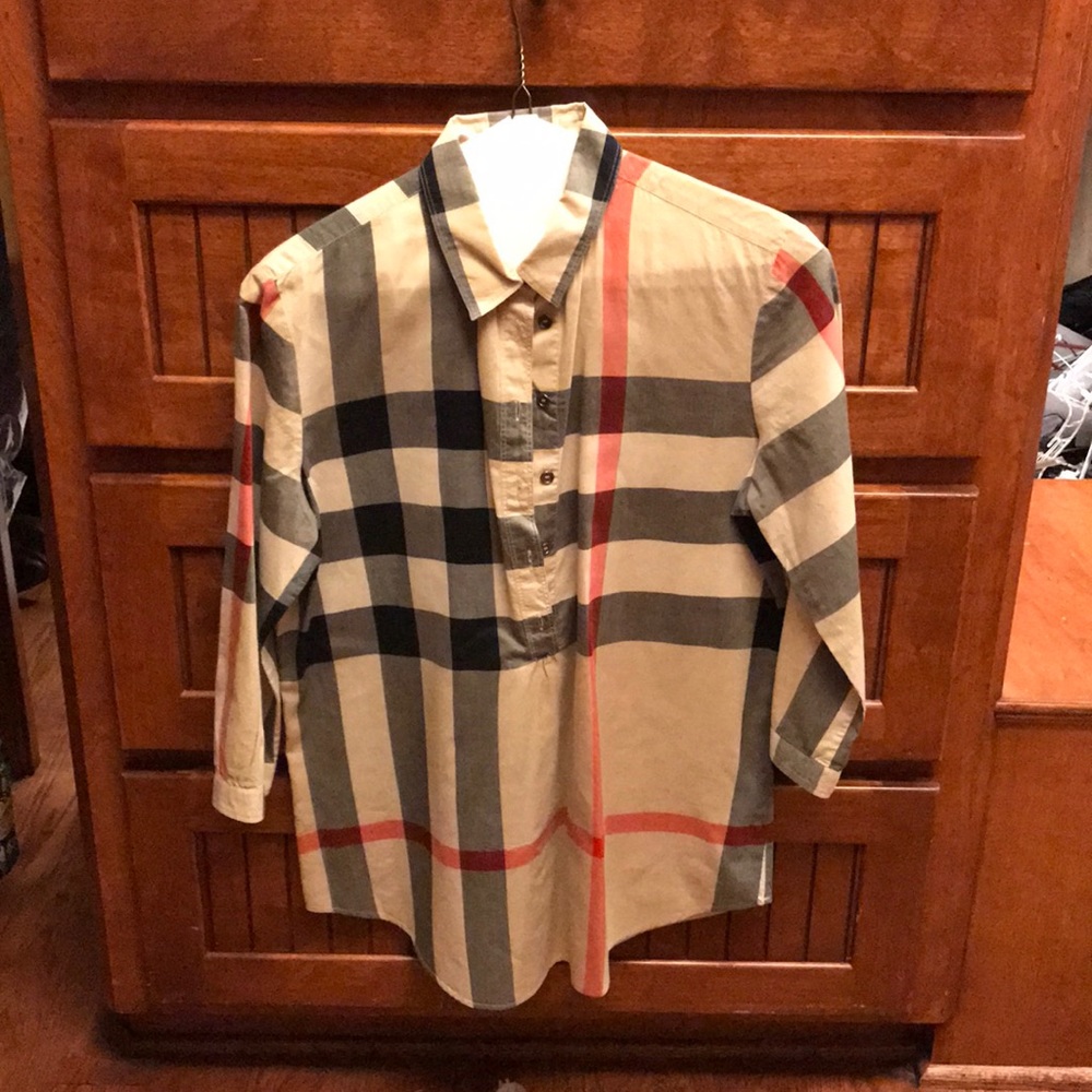 Burberry plaid  3/4 sleeve tunic